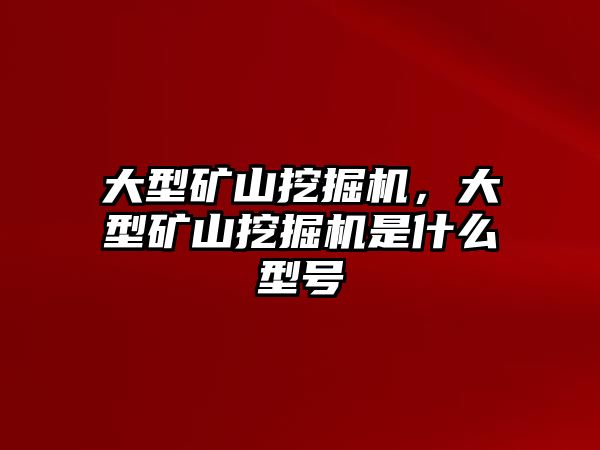 大型礦山挖掘機，大型礦山挖掘機是什么型號