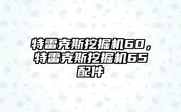 特雷克斯挖掘機(jī)60，特雷克斯挖掘機(jī)65配件