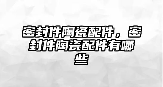 密封件陶瓷配件，密封件陶瓷配件有哪些