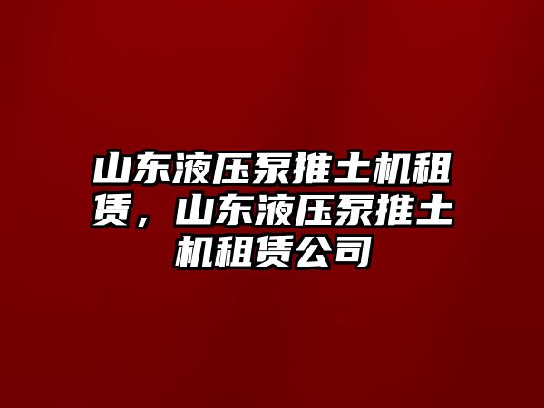 山東液壓泵推土機(jī)租賃，山東液壓泵推土機(jī)租賃公司