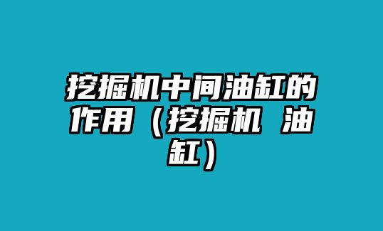 挖掘機(jī)中間油缸的作用（挖掘機(jī) 油缸）