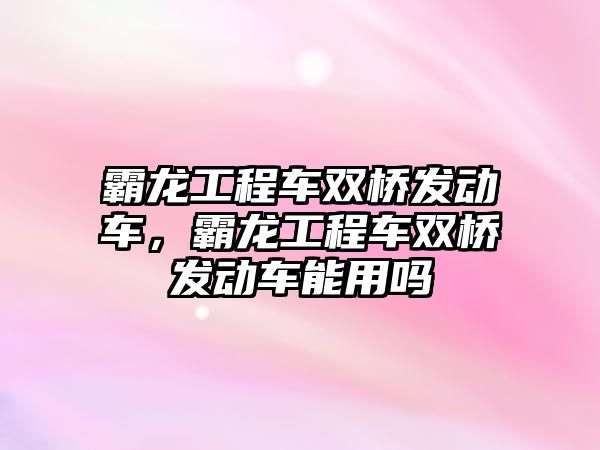 霸龍工程車雙橋發(fā)動車，霸龍工程車雙橋發(fā)動車能用嗎