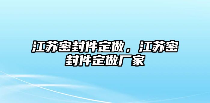 江蘇密封件定做，江蘇密封件定做廠家