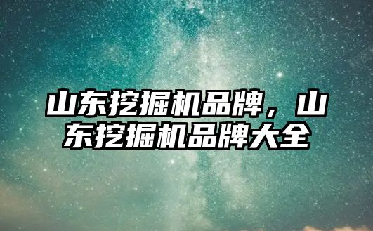 山東挖掘機品牌，山東挖掘機品牌大全