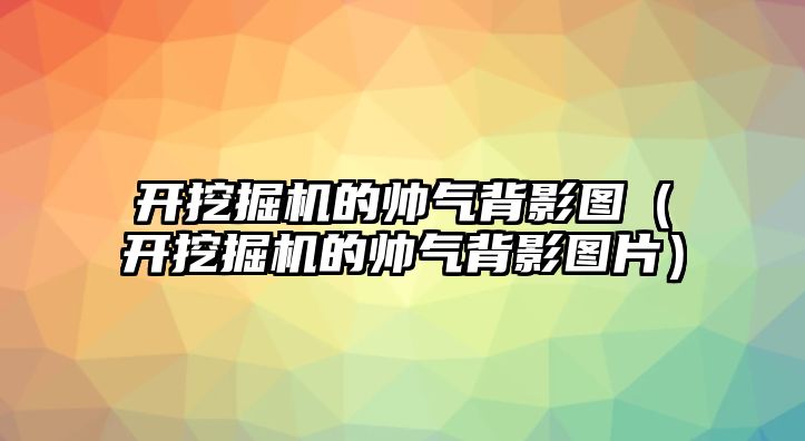 開挖掘機(jī)的帥氣背影圖（開挖掘機(jī)的帥氣背影圖片）