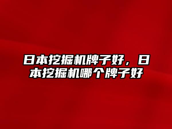 日本挖掘機(jī)牌子好，日本挖掘機(jī)哪個(gè)牌子好