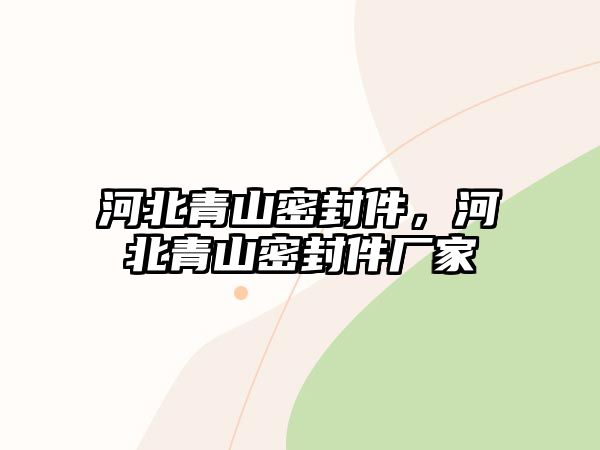 河北青山密封件，河北青山密封件廠家