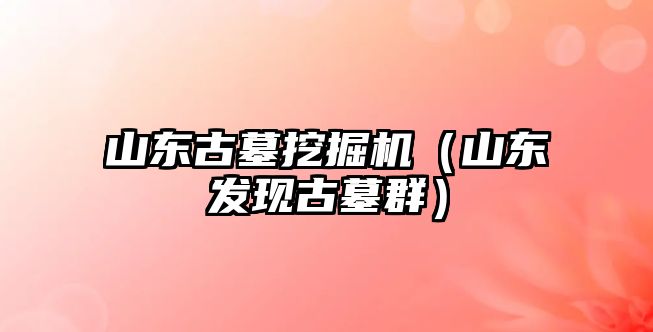 山東古墓挖掘機（山東發(fā)現(xiàn)古墓群）