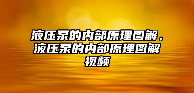 液壓泵的內(nèi)部原理圖解，液壓泵的內(nèi)部原理圖解視頻