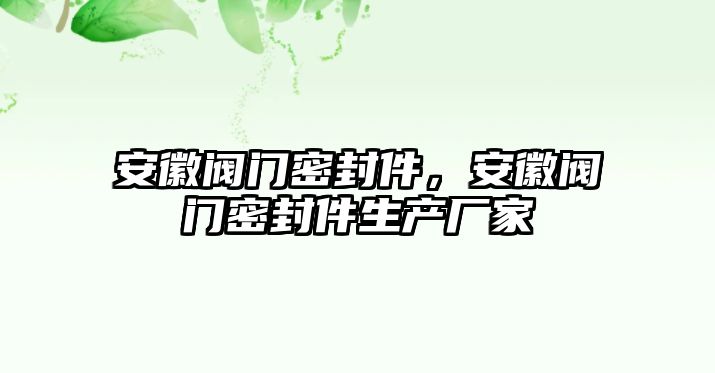 安徽閥門密封件，安徽閥門密封件生產廠家