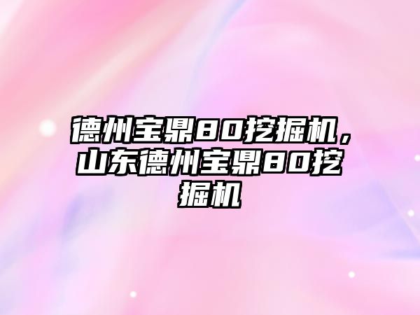 德州寶鼎80挖掘機(jī)，山東德州寶鼎80挖掘機(jī)