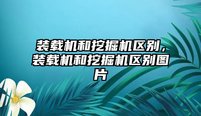 裝載機和挖掘機區(qū)別，裝載機和挖掘機區(qū)別圖片