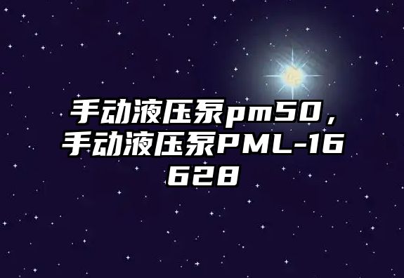 手動(dòng)液壓泵pm50，手動(dòng)液壓泵PML-16628