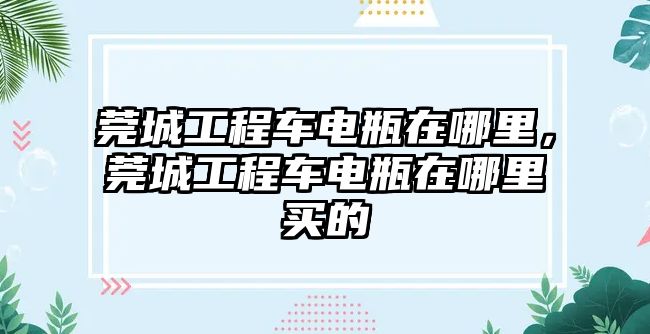 莞城工程車電瓶在哪里，莞城工程車電瓶在哪里買的