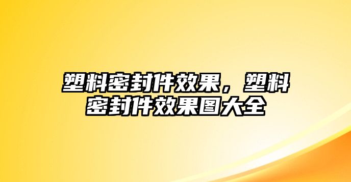 塑料密封件效果，塑料密封件效果圖大全