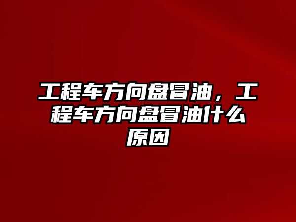 工程車方向盤冒油，工程車方向盤冒油什么原因