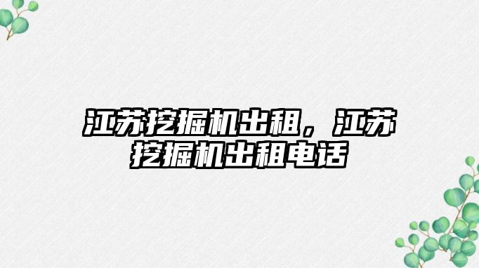 江蘇挖掘機出租，江蘇挖掘機出租電話