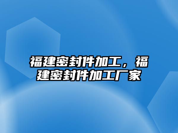 福建密封件加工，福建密封件加工廠家