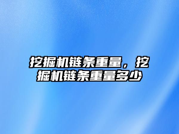 挖掘機鏈條重量，挖掘機鏈條重量多少