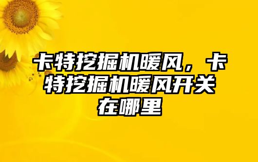 卡特挖掘機暖風(fēng)，卡特挖掘機暖風(fēng)開關(guān)在哪里