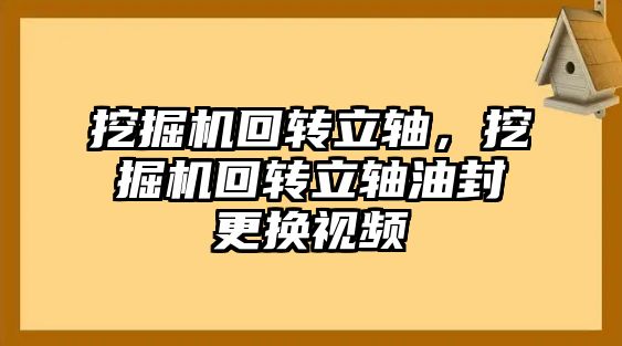 挖掘機回轉立軸，挖掘機回轉立軸油封更換視頻