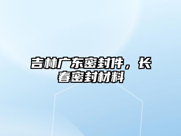 吉林廣東密封件，長春密封材料