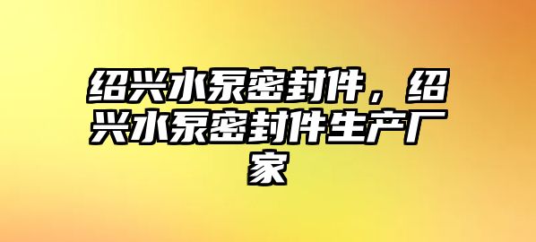 紹興水泵密封件，紹興水泵密封件生產(chǎn)廠家