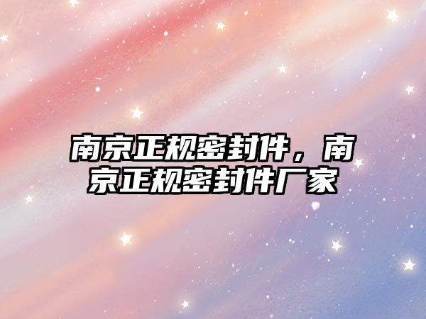 南京正規(guī)密封件，南京正規(guī)密封件廠家