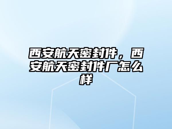 西安航天密封件，西安航天密封件廠怎么樣