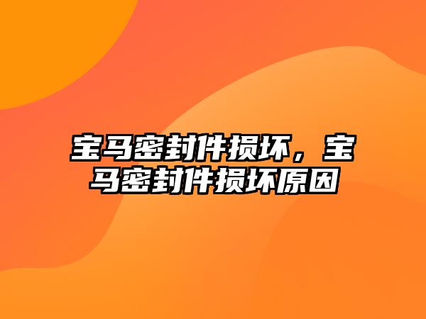 寶馬密封件損壞，寶馬密封件損壞原因