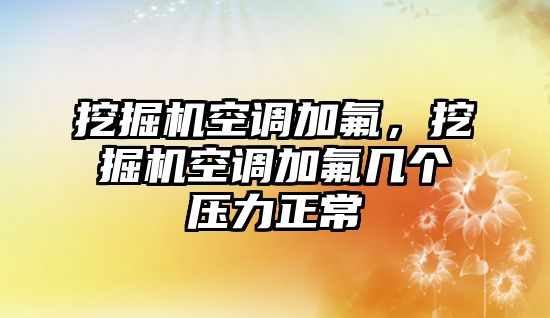 挖掘機空調加氟，挖掘機空調加氟幾個壓力正常