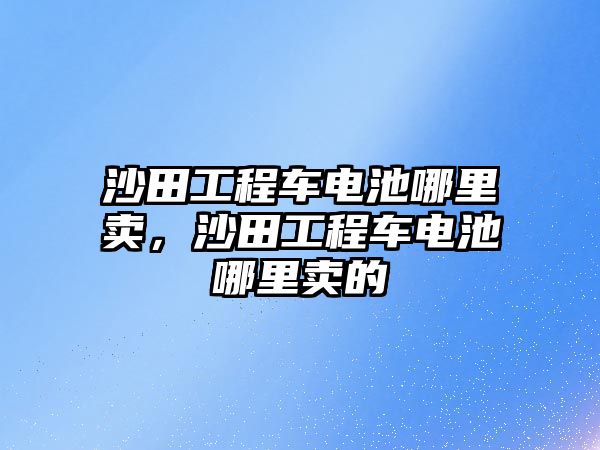 沙田工程車電池哪里賣，沙田工程車電池哪里賣的