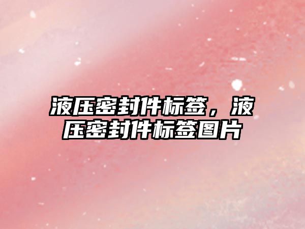 液壓密封件標簽，液壓密封件標簽圖片