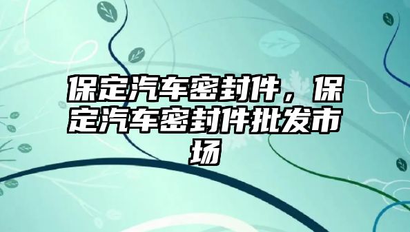 保定汽車密封件，保定汽車密封件批發(fā)市場