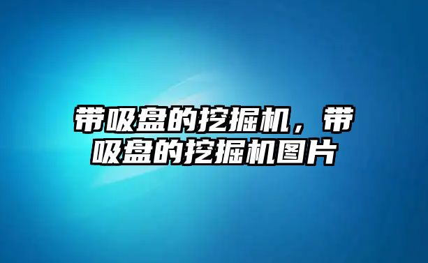 帶吸盤的挖掘機，帶吸盤的挖掘機圖片