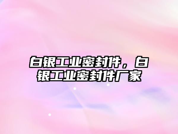 白銀工業(yè)密封件，白銀工業(yè)密封件廠家