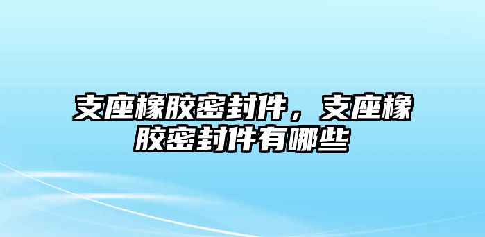 支座橡膠密封件，支座橡膠密封件有哪些