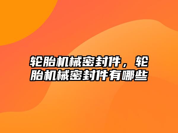 輪胎機械密封件，輪胎機械密封件有哪些