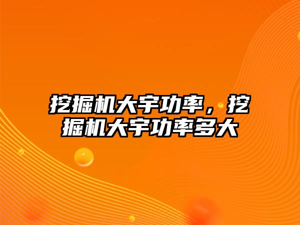 挖掘機大宇功率，挖掘機大宇功率多大