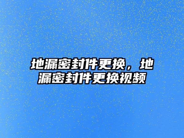 地漏密封件更換，地漏密封件更換視頻