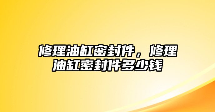 修理油缸密封件，修理油缸密封件多少錢