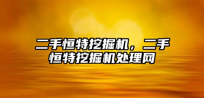 二手恒特挖掘機，二手恒特挖掘機處理網(wǎng)