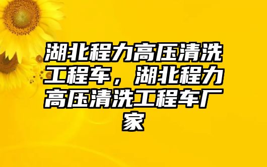 湖北程力高壓清洗工程車，湖北程力高壓清洗工程車廠家