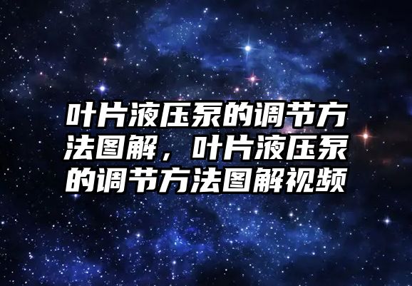 葉片液壓泵的調(diào)節(jié)方法圖解，葉片液壓泵的調(diào)節(jié)方法圖解視頻