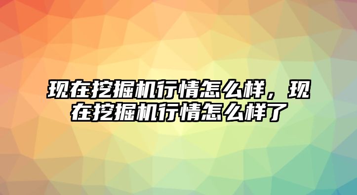 現(xiàn)在挖掘機(jī)行情怎么樣，現(xiàn)在挖掘機(jī)行情怎么樣了