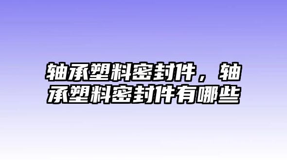 軸承塑料密封件，軸承塑料密封件有哪些