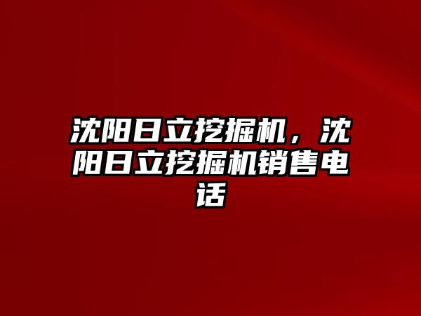 沈陽(yáng)日立挖掘機(jī)，沈陽(yáng)日立挖掘機(jī)銷(xiāo)售電話