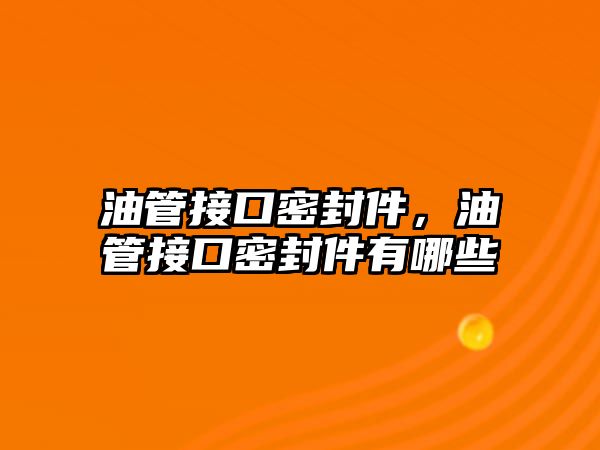 油管接口密封件，油管接口密封件有哪些