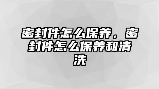 密封件怎么保養(yǎng)，密封件怎么保養(yǎng)和清洗