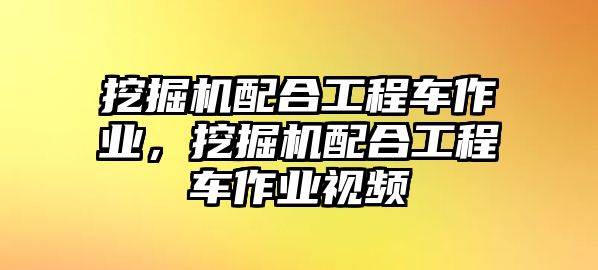 挖掘機配合工程車作業(yè)，挖掘機配合工程車作業(yè)視頻